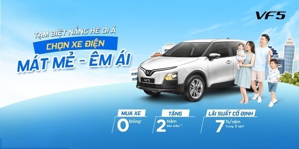 Nắng nóng không còn là nỗi ngại di chuyển khi có VF 5 đồng hành.