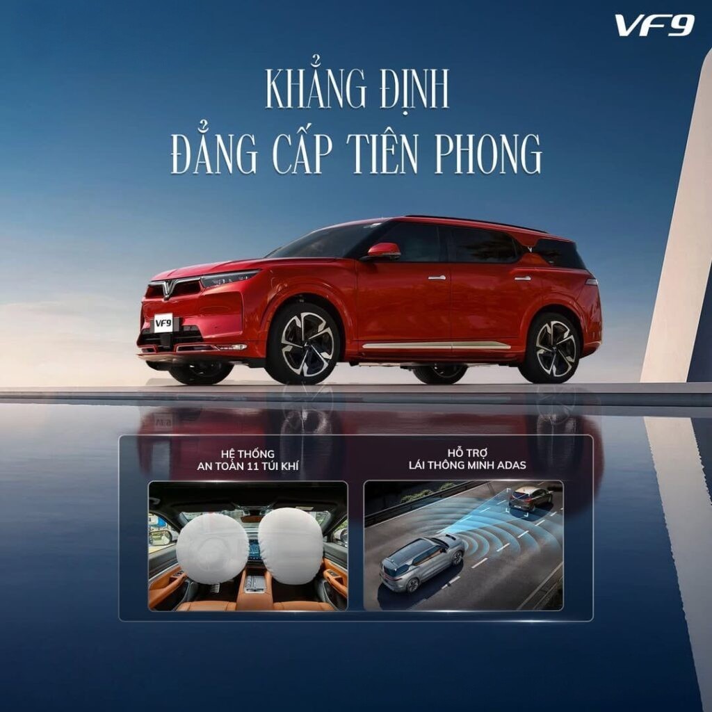 Mỗi hành trình cùng VF 9 là khoảng thời gian tận hưởng trọn vẹn sự thoải mái và đẳng cấp. Với thiết kế ghế ngồi sang trọng cùng tựa đầu cao cấp và tích hợp hàng loạt tính năng tiện nghi: